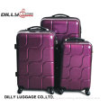 lightweight customized design abs pc trolley luggage set with Aluminum trolley